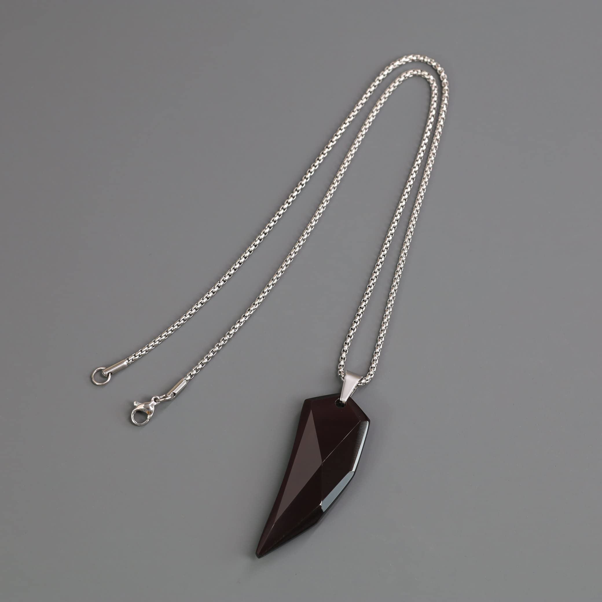 COAI Stainless Steel Chain Necklace for Men Wolf Tooth Necklace Stone Necklace for Men Women - Image 5